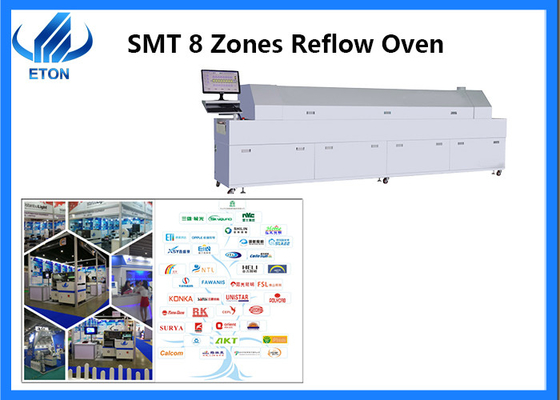 Chaîne de montage à grande vitesse de carte PCB d'Oven For de ré-écoulement de machine de soudure de ré-écoulement de 8 zones