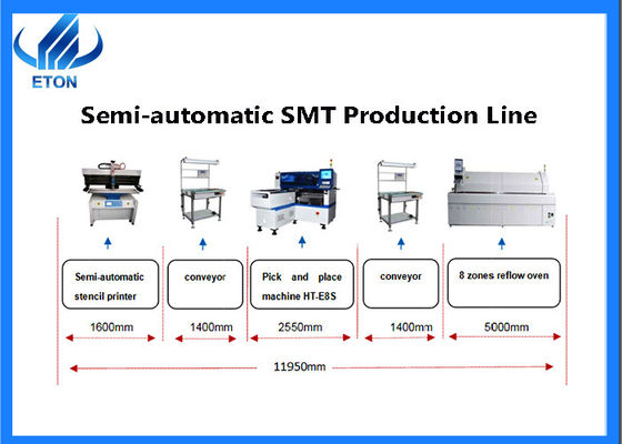 Led lighting board Smt Production Line reflow oven  printer mounting machine 45000cph For Electrical Board