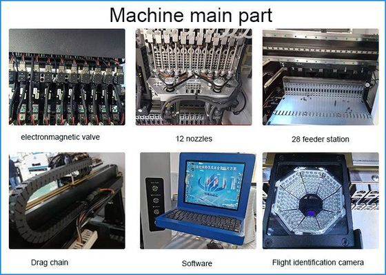 Ligne de production de lumière LED multifonctionnelle SMT Mounter HT-E8S 40K CPH