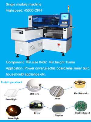 machine de la lentille LED Chip Mounter Panel Light SMT Mounter de 1200*500mm