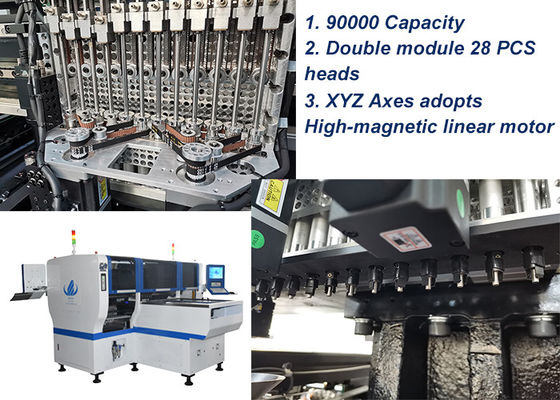 Machine de prise et de placement SMT à double tête pour lampes LED / produits électriques