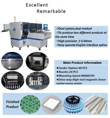 Précision de transfert automatique de la machine 8KW 0.04mm de 9000CPH SMT
