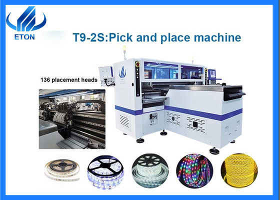 Double bande flexible Mounter du rail LED 136 têtes 500000CPH SMT Chip Mounter
